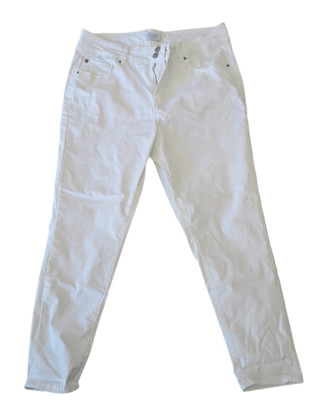 White House Black Market CURVE White Jeans | Slim Fit Stretch Denim | Size (add